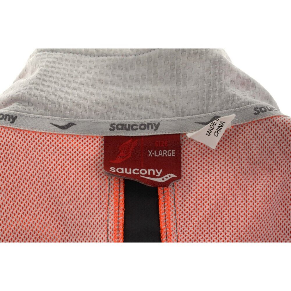 Saucony Vizipro Florescent Orange Running Vest Men's Sz XL - Picture 6 of 9
